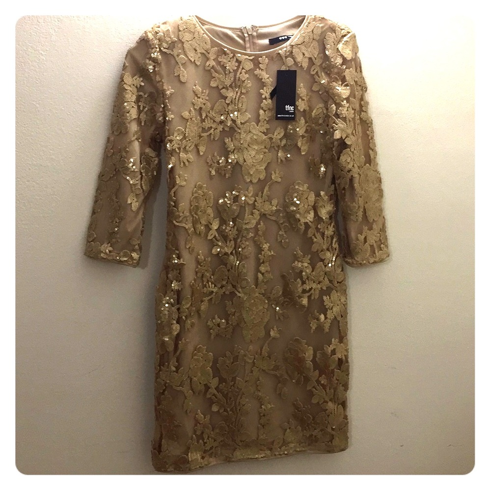 TFNC London Gold Dress
